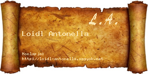 Loidl Antonella névjegykártya